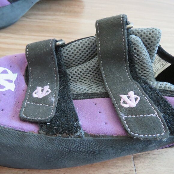 EVOLV Elektra Eco-Trax Rock Climbing Shoes Purple Black Gorpcore - Size US 10.5 - Picture 4 of 11